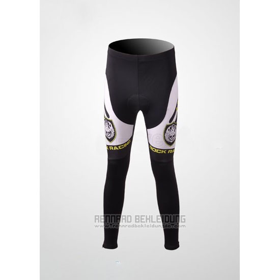 2010 Fahrradbekleidung Rock Racing Silber und Wei Trikot Langarm und Tragerhose